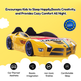 Hyper Champion Yellow Kids Car Bed